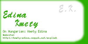 edina kmety business card